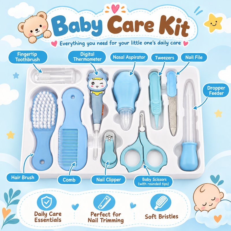 10-in-1 Baby Grooming Kit contents