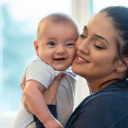 Doctor and mother oral care guidance